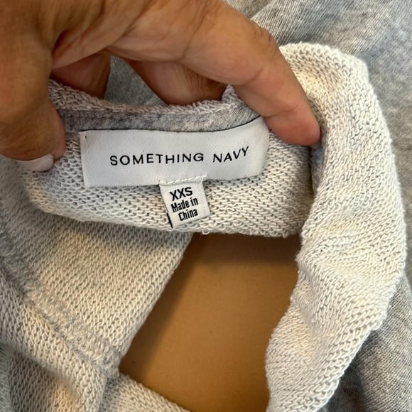 Something Navy Gray Ruffled Sweatshirt Dress - Picture 7 of 7